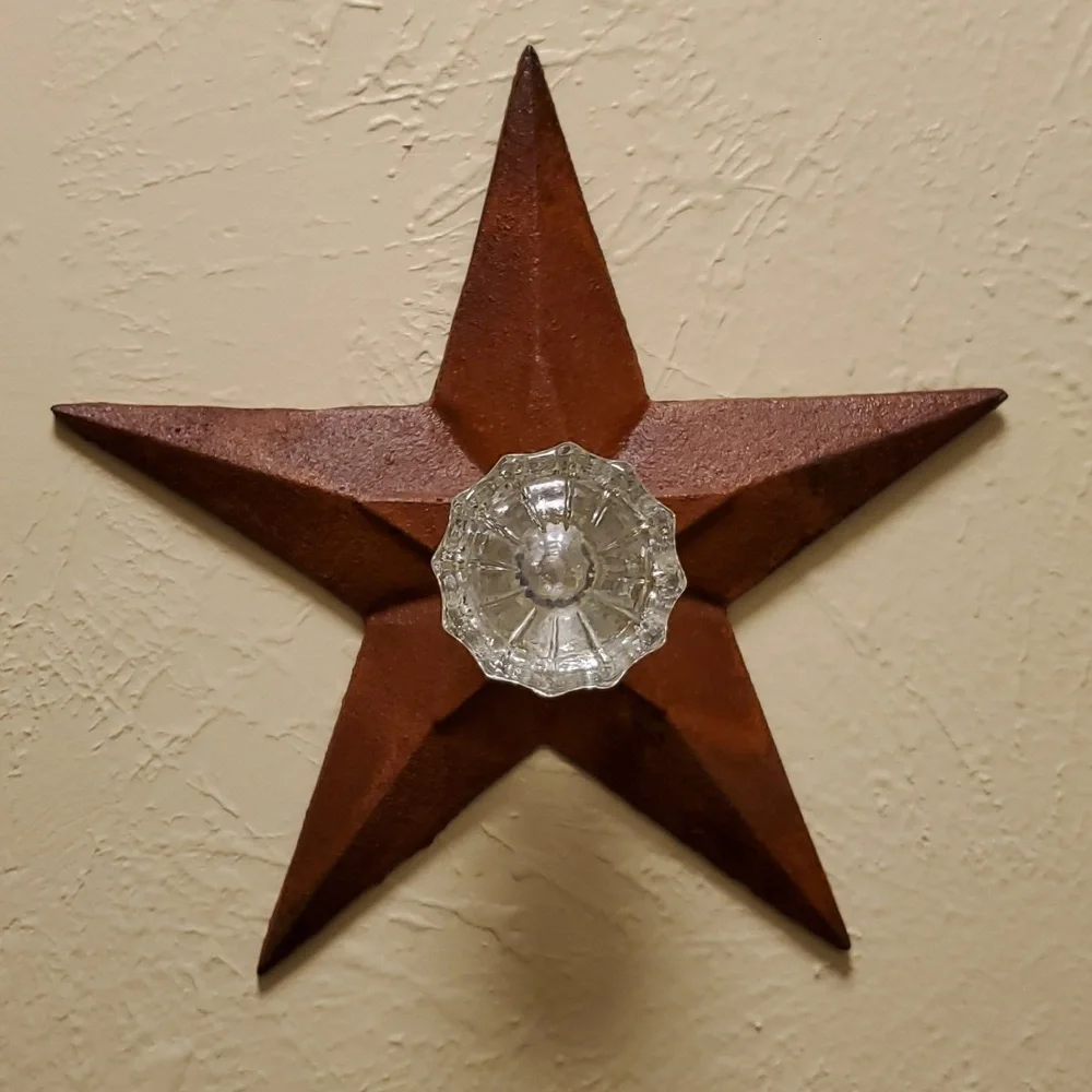 HOOK | Cast Iron Lone Star Coat Hook with Crystal Style Knob